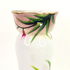 Nippon Hat Pin Holder Floral Pattern Gold Trim Porcelain Hand Painted
