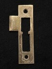 Antique Early 1900   s Brass Door Jamb Mortise Lock Keeper Strike Plate