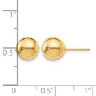10k Yellow Gold Polished Ball Stud Earrings