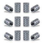 Singaro 12pcs Tire Valve Stem Caps  Car Exterior Accessories  Titanium Gray