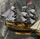 Two Historical Wooden Sailing Ship Models Collectible-mayflower   Hms Victory