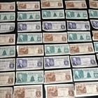 3 Vintage Usda Food Coupons stamp Rare Cancelled Currency Circulated  1  5  10  