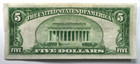 1929  5 National Currency Federal Reserve Bank Note Kc Missouri J00859596a