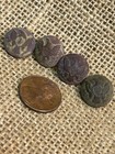 Four Dug Civil War Eagle General Service Cuff Buttons Complete With Shanks N  Ga