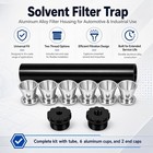 Filter Trap  Black Aluminum Solvent Trap Kit   5 8 X 24 Automotive