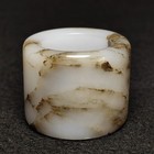 23mm Chinese Naturistic Design Jade Hand Carved Thumb Ring Or Pendant Decoration