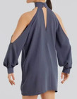 Balera weissman Open Slv Over Dress D10759 Gray Cold Shoulder Halter Sc S Child