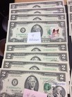 4 Consecutive Uncirculated 1976  2 Bills W 1st  Day Of Issue Cancelled Stamps