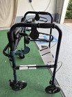 Drive Clever-lite 4-wheel Rollator 8  Casters Seat Foldable 300 Lb Blue black