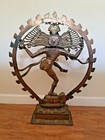 Antique Large Shiva Nataraja Bronze Statue India Hindu God 36  By 28  Very Good