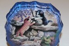 Bradford Purr-fect Hiding Place Jurgen Scholz Crystal Kittens Kitty Cat Plaque