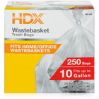 10 Gal  Clear Waste Liner Trash Bags  250-count 