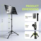 Professional Portable Music Stand - Heavy-duty Metal Folding Adjustable Holde   