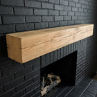 Reclaimed Barn Wood Fireplace Mantel Beam  Floating  Rustic Salvaged  8x8x66   