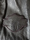 Harley-davidson Black Leather Motorcycle Vest Genuine Motorclothes
