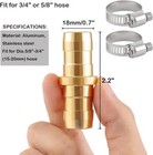 4 Pack Garden Hose Connector Repair Mender Kit With Stainless Clampfits 3 4 5 8 