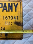 Vintage Sunoco Gas   Oil Metal Drilling Sign Yellow Blue - Desoto Parish  La