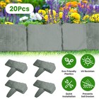 100pcs Garden Plastic Stone Edging Outdoor Landscape Decorative Border