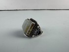 Gilded Gold Inlaid Jade Ring chinese Old Craft Made