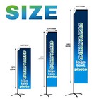 Custom Rectangle Feather Flag For Business personalized Customized Logo Text