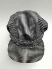 Vintage Antique Railroad Engineer Hat Cap Train Worn Denim 24 Inch Band
