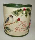 Large Yankee Candle Jar Holder - Christmas Cardinal Hope   Peace