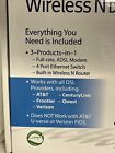 Dsl Modem Router Wireless N Actiontec Gt784wn-01 300 Mbps 4 Port Switch