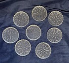 Gorham Lady Anne Full Lead Crystal Glass Coaster Set  8  Vintage Boxed