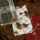 Vintage Style Christmas Wrapping Paper  Cottage Duck Gift Wrap  80s Style Holida