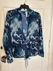 Adidas Original Hoodie Jacket Womens L Anorak Floral Windbreaker Marsh Nwot