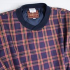 Vtg Proquip Mens Xl Golf Windshirt Pullover Plaid Navy Red Crew Neck Lined Y2k