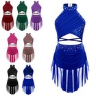 Girls Sleeveless Dance Dress Lyrical Modern Jazz Ballet Performance Costume