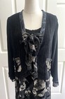 Jenna Brown Vintage 90   s Y2k Velvet Burnout Empire Slip Dress Terry Jacket Sz M