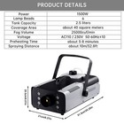 Smoke Fog Machine 1500w 6led Party Lights Dj Stage Fogger Effect Rgb 3in1 Remote