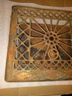 Ant  Ornate Heat Register Cast Iron Wall Floor Grate Heat Vent  16 X 14 Inches