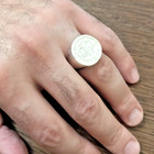 Sterling Silver St  Benedict Medal Exorcism Ring Protective Catholic Jewelry