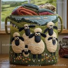 Sheep Heaven Quilted Laundry Basket  Sheep Laundry Hamper  Sheep Laundry Room De