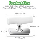 2x Jar Lid Bottle Opener Can Adjustable Remover Stainless Steel Twist Off Grip