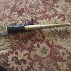 Brass Collapsible Spyglass Telescope W  Leather Wrap Cover   Strap