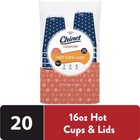  4 Pack  Chinet Comfort   Premium Disposable Paper Hot Cups With Lids  16 Oz