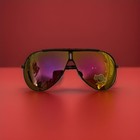 Nwt  Oversized Aviator Sunglasses  Pink Mirrored Lens  Matte Black Frame  Uv400