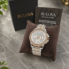 Bulova Crystal Octava 98c133 Men s Gold Silver Two-tone Quartz Watch 41 5mm
