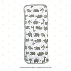 Spasilk Baby 3 Pack 100  Cotton Burp Cloths For Newborn Boys And Gray Animals 