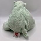 Tylux Pluffies Hippo - Ty -  tubby  2002 8  Plush Lovey Mint Green Pink Vintage