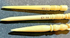 Vintage Victorian Sewing Lot- 3 Bone Awl Bone Bodkin Bones  Awls  Bodkins