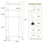 3-tier Over The Storage Rack - Freestanding Bathroom Shelf Organizer With Hol   