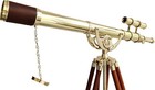 Vintage Shiny Brass Finish Latest Double Barrel Telescope Nautical Floor Standin
