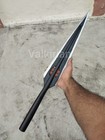 Custom Handmade High Carbon Steel Hunting Spear Head With Leather Sheath