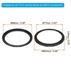 77mm-86mm Metal Step Up Ring Camera Lens Filter Adapter Ring Aluminum Filter