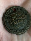 Vintage Rare Globe Mills California Beans Advertising Token Key Fob Los Angeles